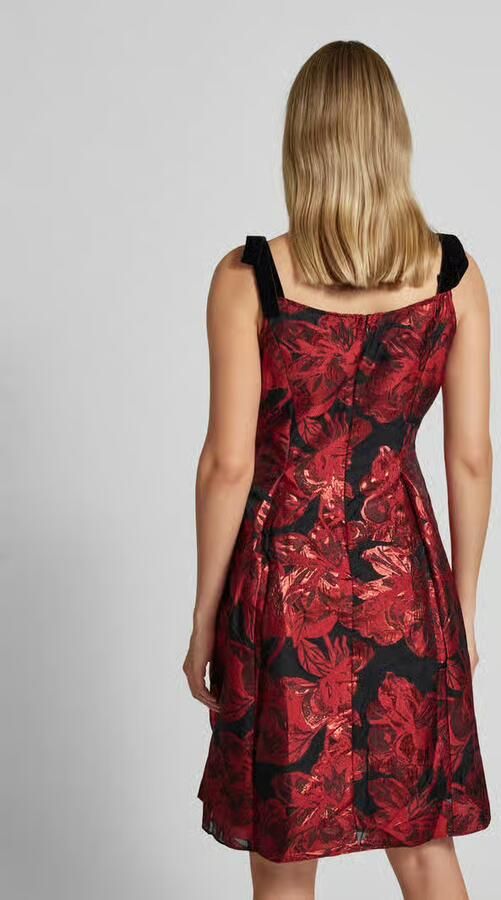 Adrianna Papell Knielange cocktailjurk met ritssluiting