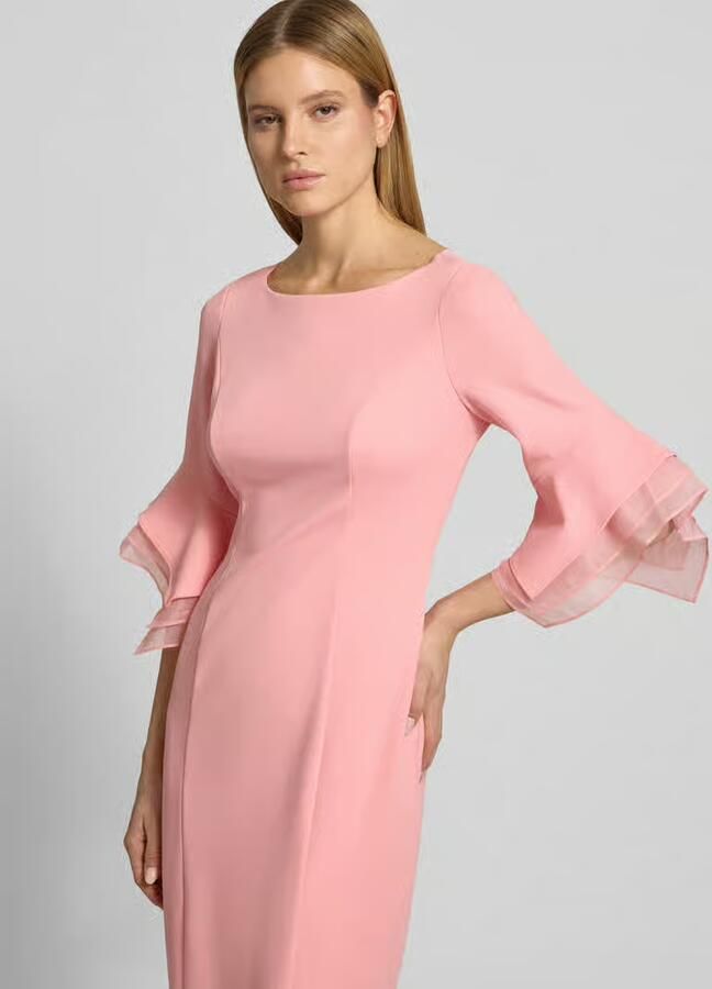 Adrianna Papell Knielange cocktailjurk met ronde hals