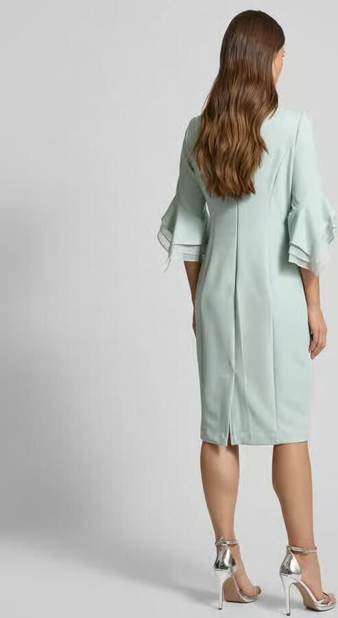 Adrianna Papell Knielange cocktailjurk met ronde hals