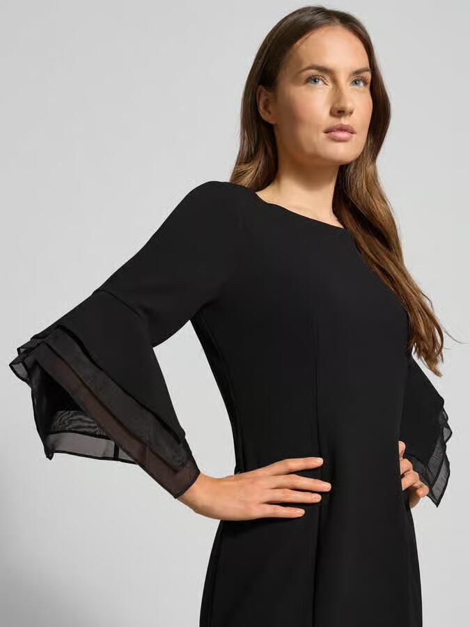 Adrianna Papell Knielange cocktailjurk met trompetmouwen - Foto 2