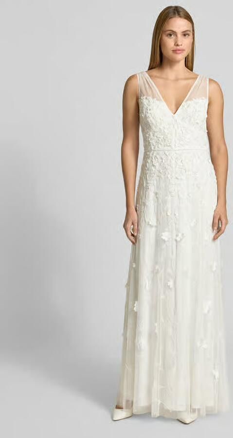 Adrianna Papell maxi-jurk met kralen en V-hals - Foto 3