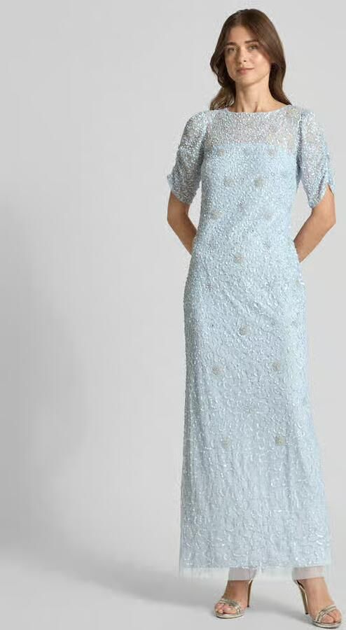 Adrianna Papell maxi-jurk met pailletten en parels - Foto 3