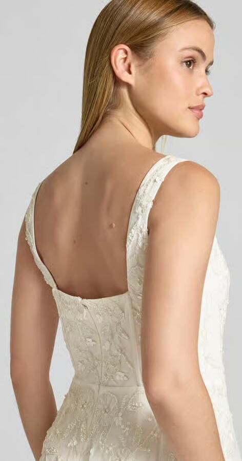 Adrianna Papell maxi-jurk met parels en pailletten