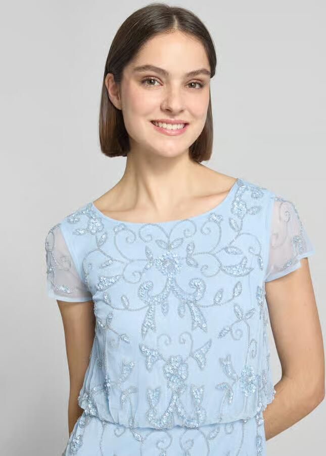 Adrianna Papell maxi-jurk met siersteentjes