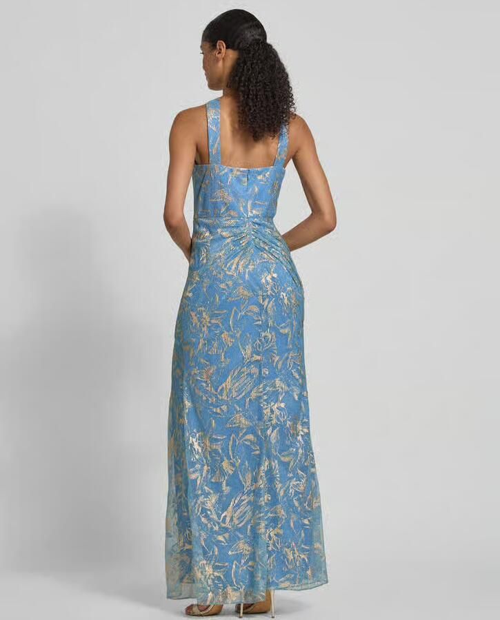 Adrianna Papell Maxi-jurk met volants en knoopdetail