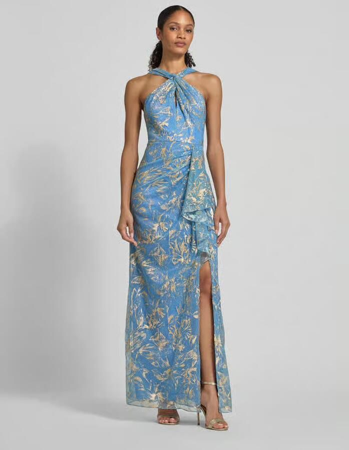 Adrianna Papell Maxi-jurk met volants en knoopdetail - Foto 2