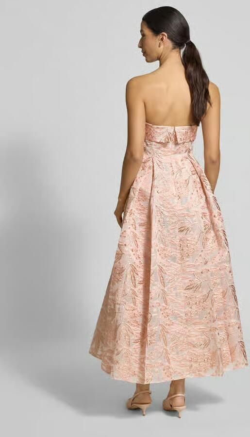 Adrianna Papell Regular fit midi-jurk met florale All-over stitching