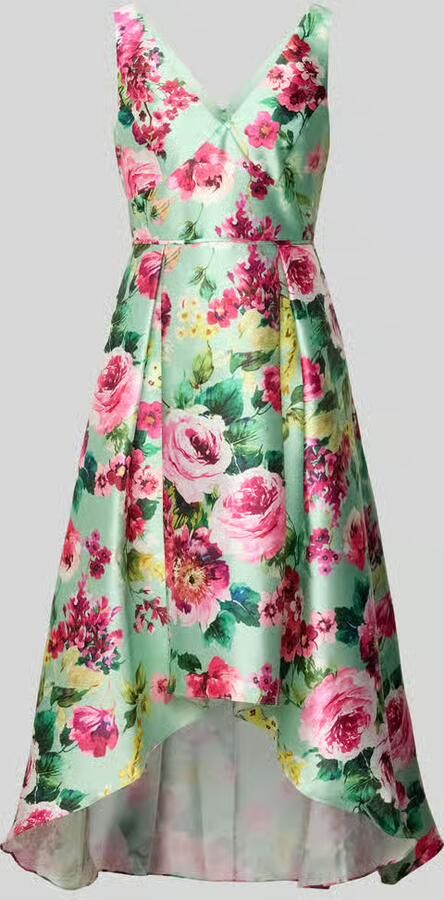 Adrianna Papell midi-jurk van satijn met V-hals - Foto 2
