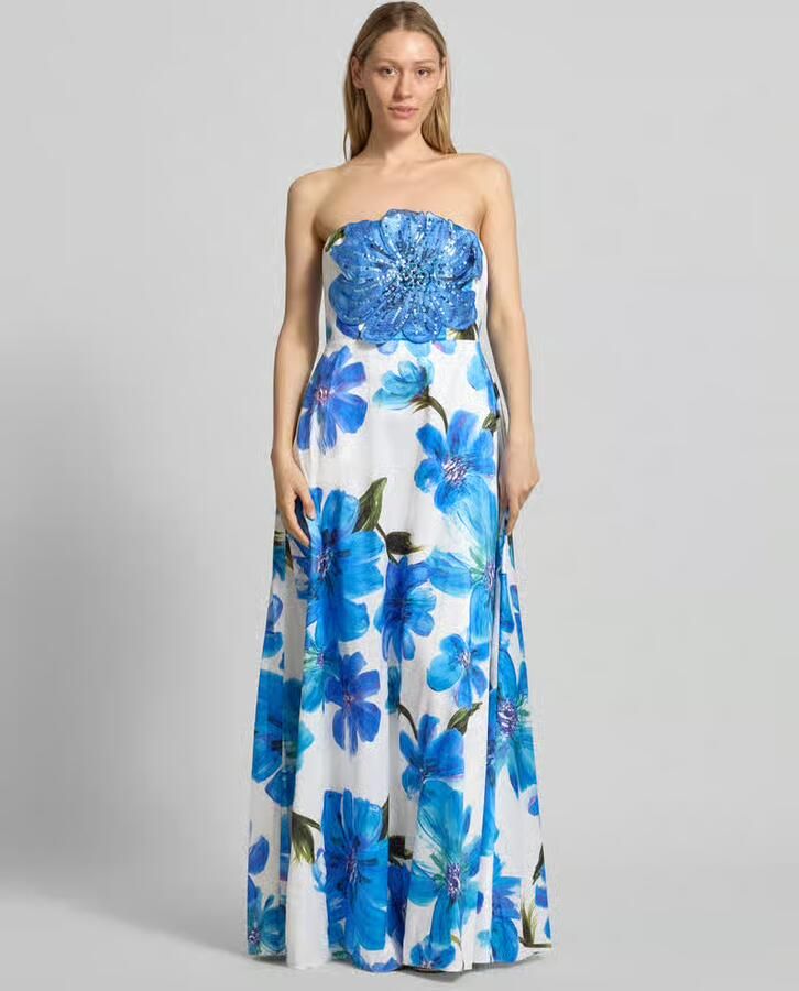 Adrianna Papell off-shoulderjurk in all-over look met pailletten - Foto 2