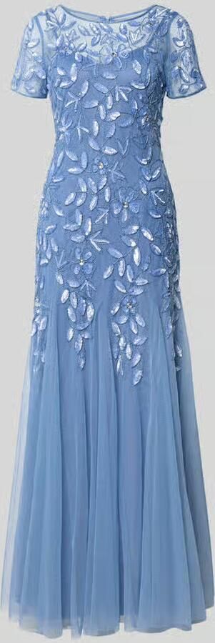 Adrianna Papell regular fit avondjurk met all-over bloemenmotief logostitching rondom - Foto 2