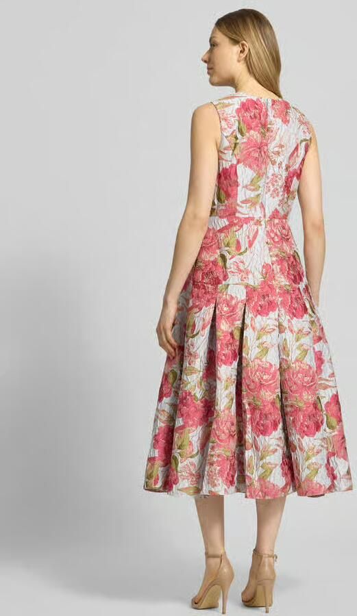 Adrianna Papell regular fit midi-jurk met florale all-over stitching - Foto 2