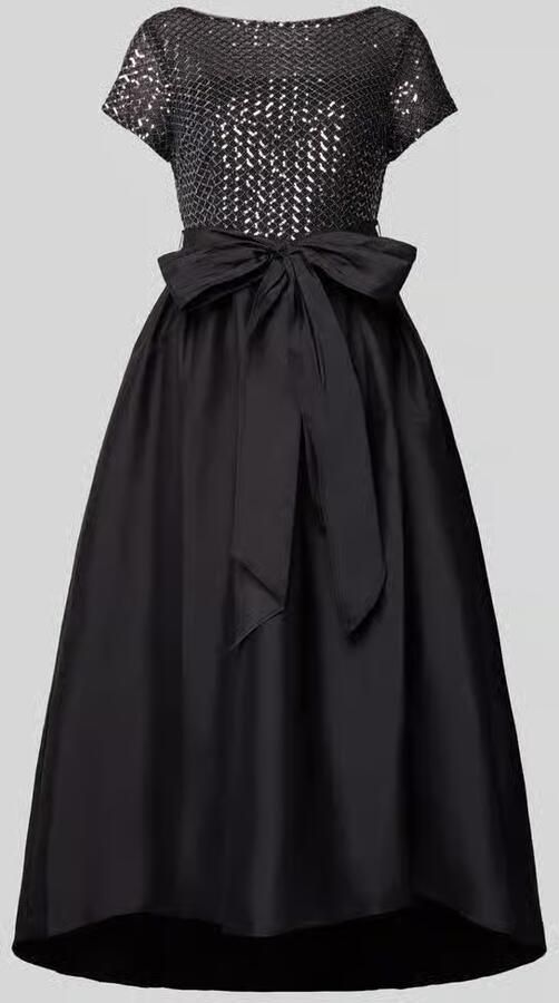 Adrianna Papell Regular fit midi-jurk met sierstrik
