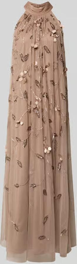 Adrianna Papell relaxed fit maxi-jurk met all-over paillettenversiering met bloemenmotief - Foto 2