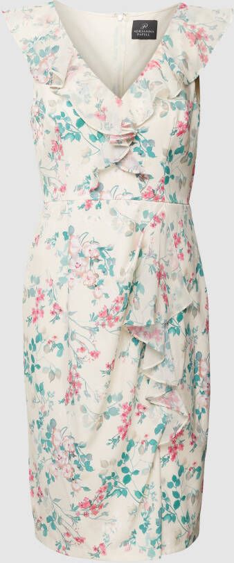 Adrianna Papell Cocktailjurk met bloemenmotief