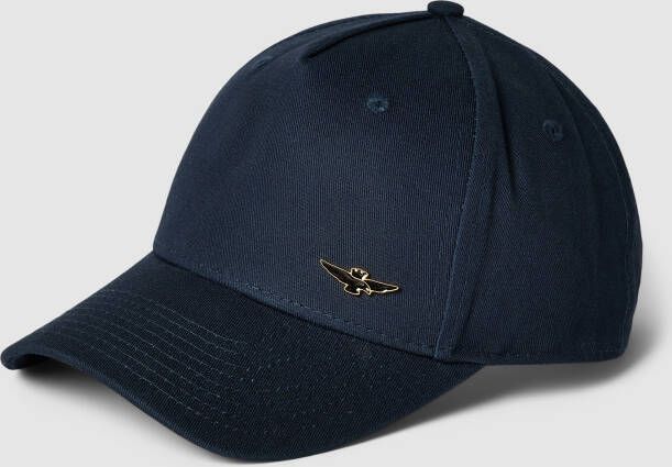 Aeronautica militare Baseballpet met labeldetail model 'CAPPELLINO'