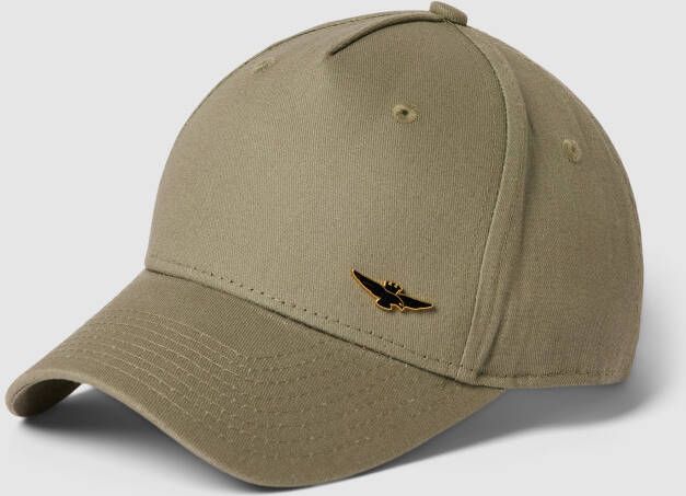 Aeronautica militare Baseballpet met labeldetail model 'CAPPELLINO'