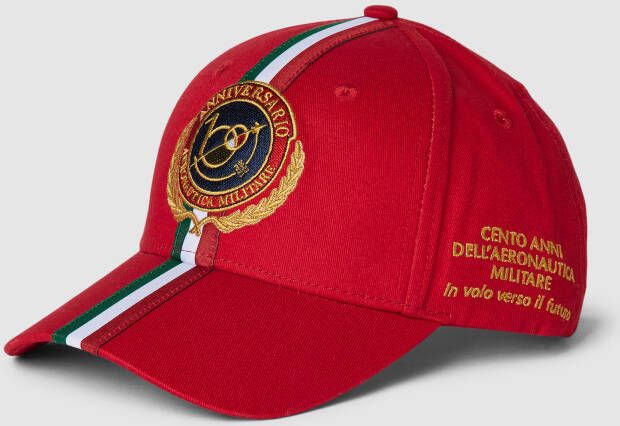 Aeronautica militare Baseballpet met labelstitching model 'CAPPELLINO'