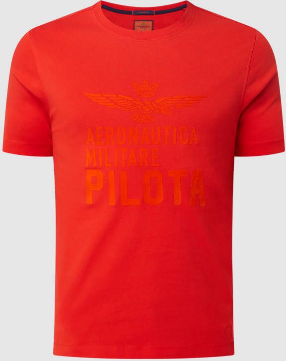 Aeronautica militare Comfort fit T-shirt van katoen