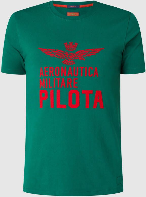 Aeronautica militare Comfort fit T-shirt van katoen