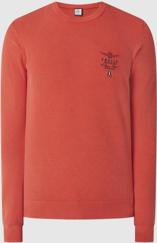 Aeronautica militare Pullover van een mix van katoen en lyocell