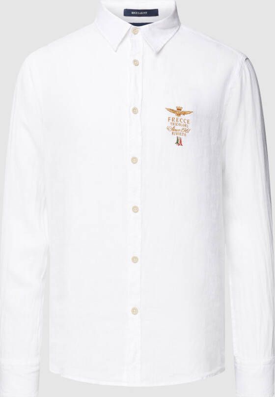 Aeronautica militare Vrijetijdsoverhemd met labelstitching model 'CAMICIA M.L.'