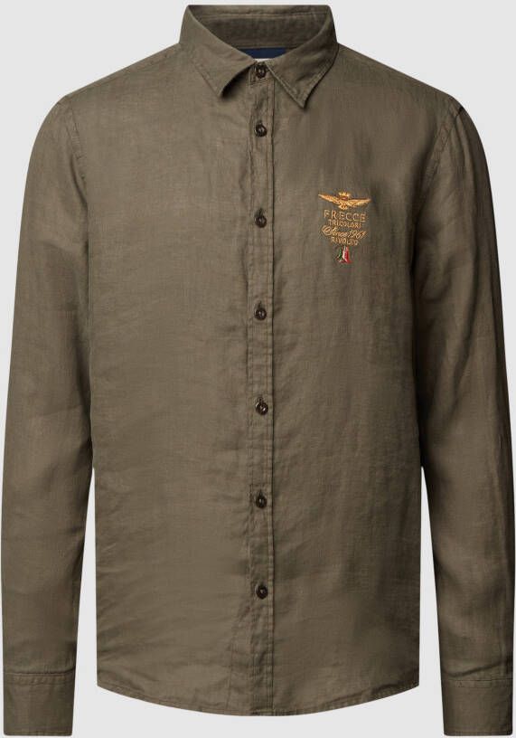Aeronautica militare Vrijetijdsoverhemd met labelstitching model 'CAMICIA M.L.'