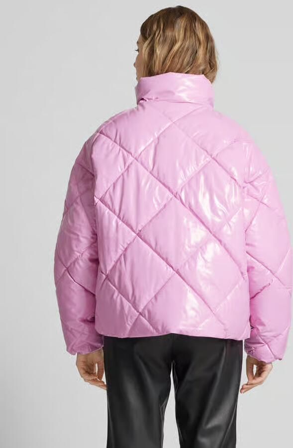 Aim'n Peony Pink Diamond Quilt Puffer Jacket Pink Dames