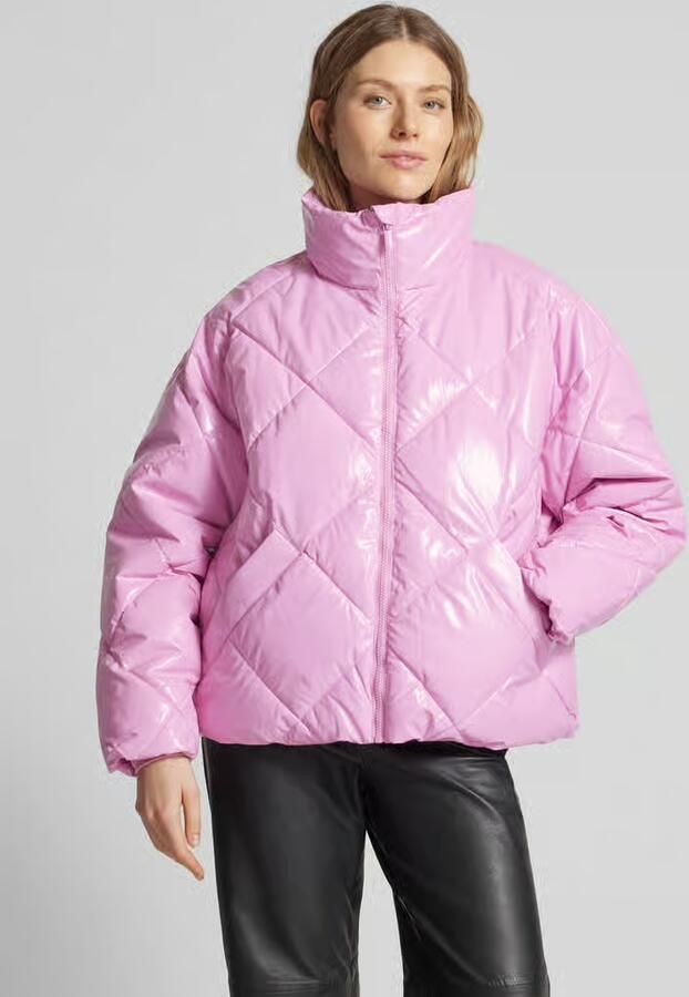 Aim'n Peony Pink Diamond Quilt Puffer Jacket Pink Dames - Foto 4