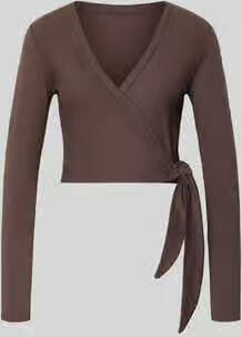 AIM'N Dames Truien & Vesten Shape Seamless Wrap Long Sleeve Bruin - Foto 5