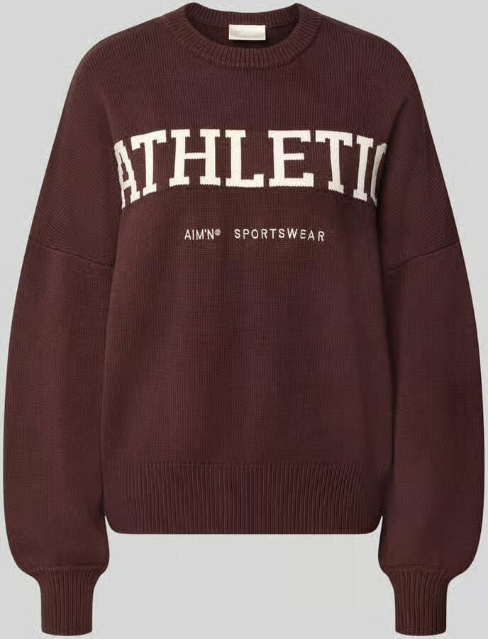 Aim'n oversized gebreide pullover van viscosemix