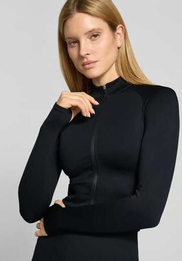 AIM'N Dames Truien & Vesten Shape Seamless Zip Jacket Zwart - Foto 5