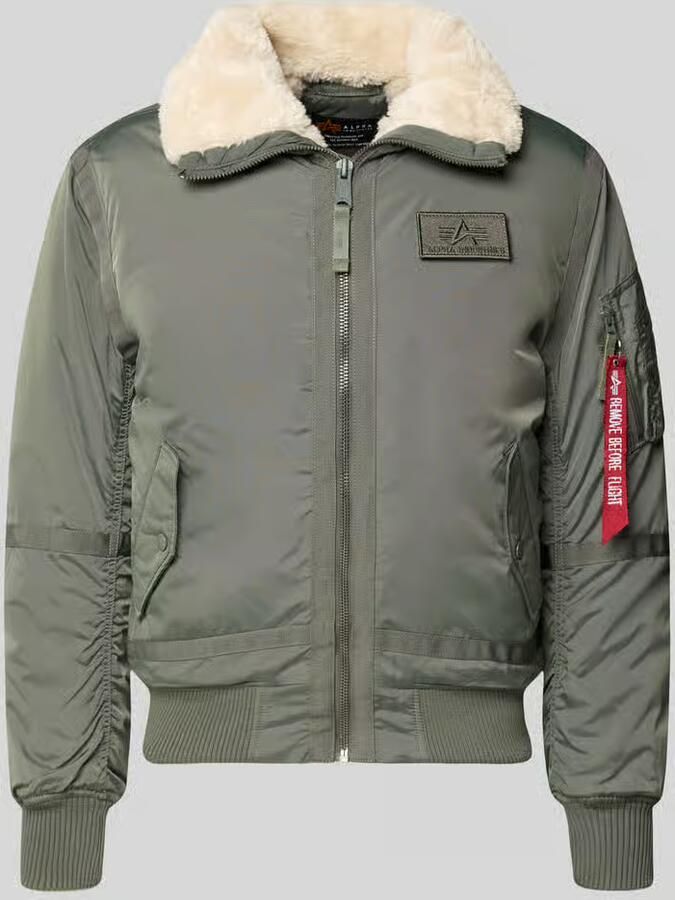 Alpha industries Bomberjack met ritssluiting en labelpatch