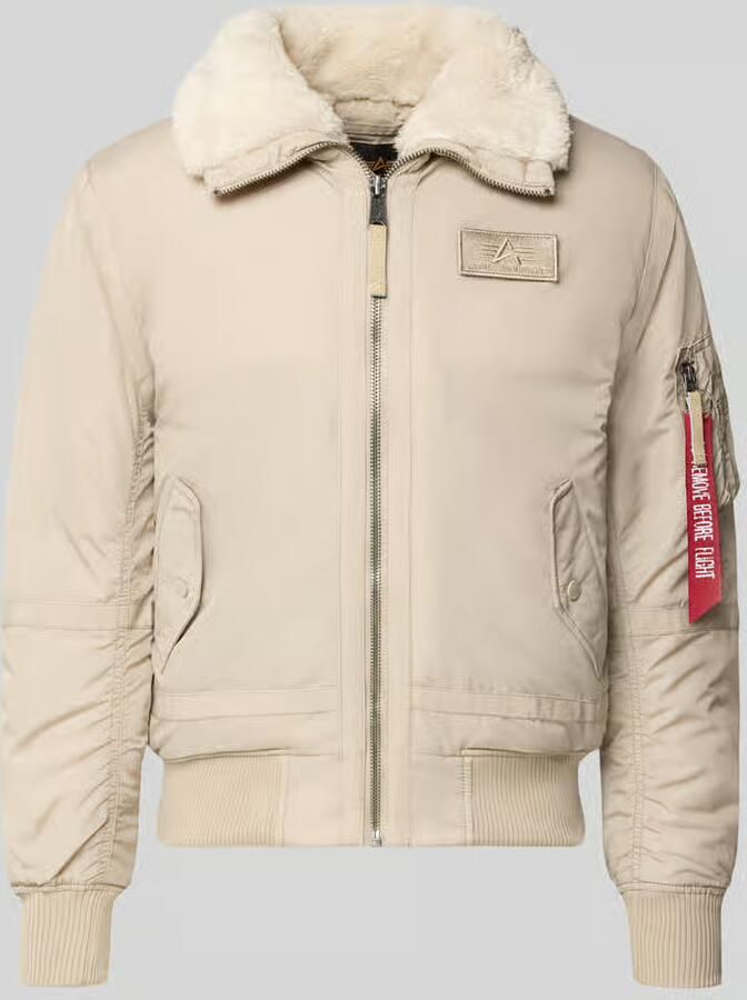 Alpha industries Bomberjack met ritssluiting en labelpatch