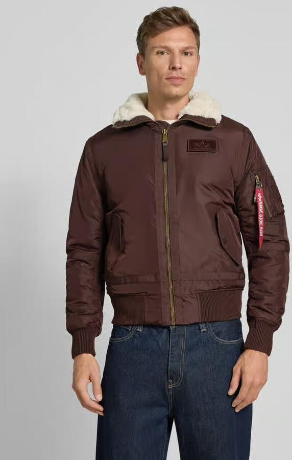Alpha industries Bomberjack met ritssluiting en labelpatch - Foto 2