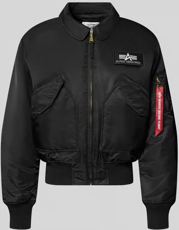 Alpha industries Bomberjack met zijwaartse klepzakken en labelpatch