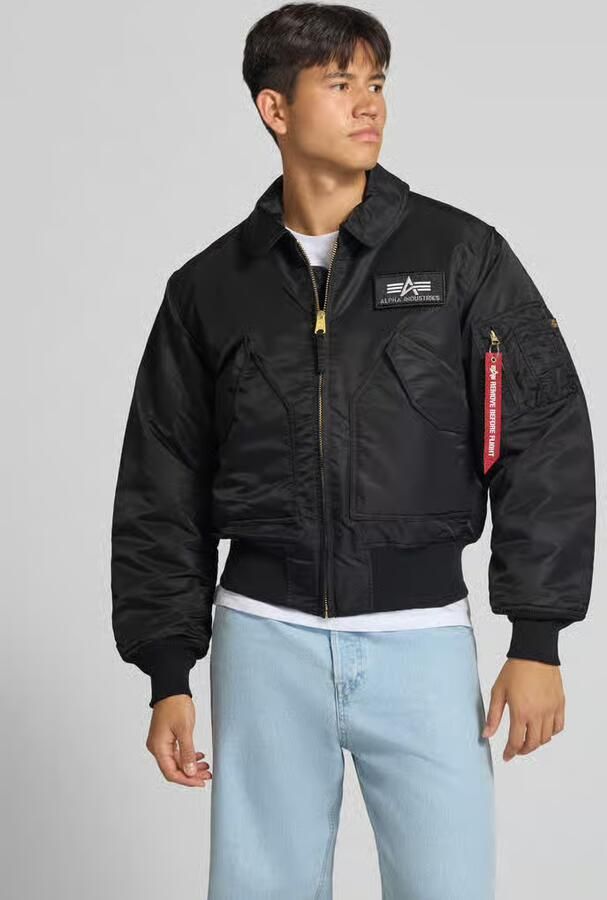 Alpha industries Bomberjack met zijwaartse klepzakken en labelpatch - Foto 2