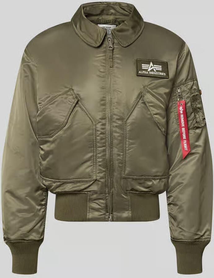 Alpha industries Bomberjack met zijwaartse klepzakken en labelpatch
