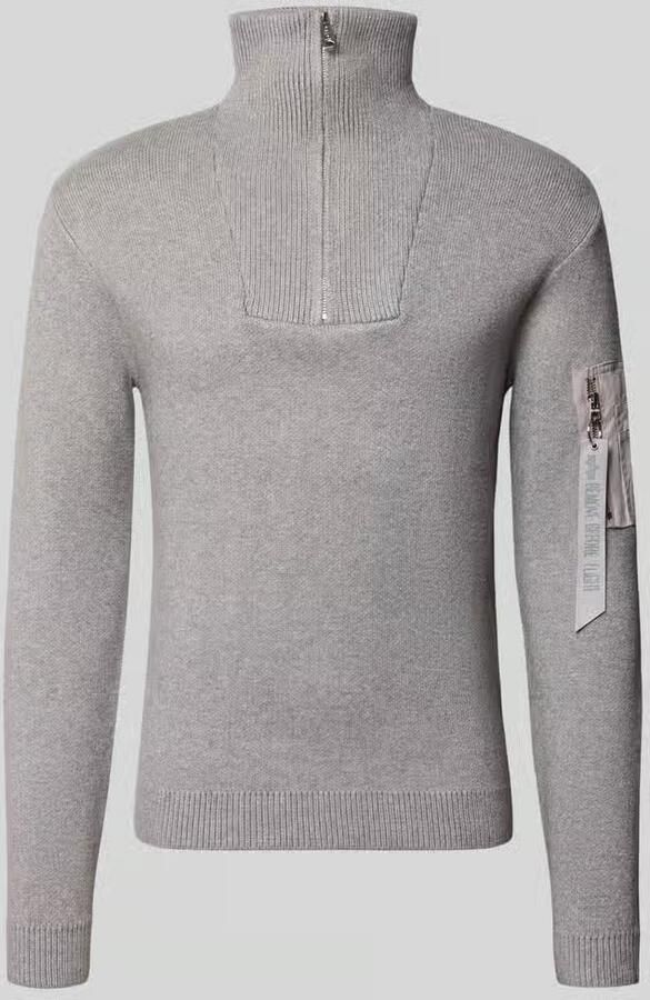 Alpha industries Gebreide pullover van viscosemix met schipperskraag