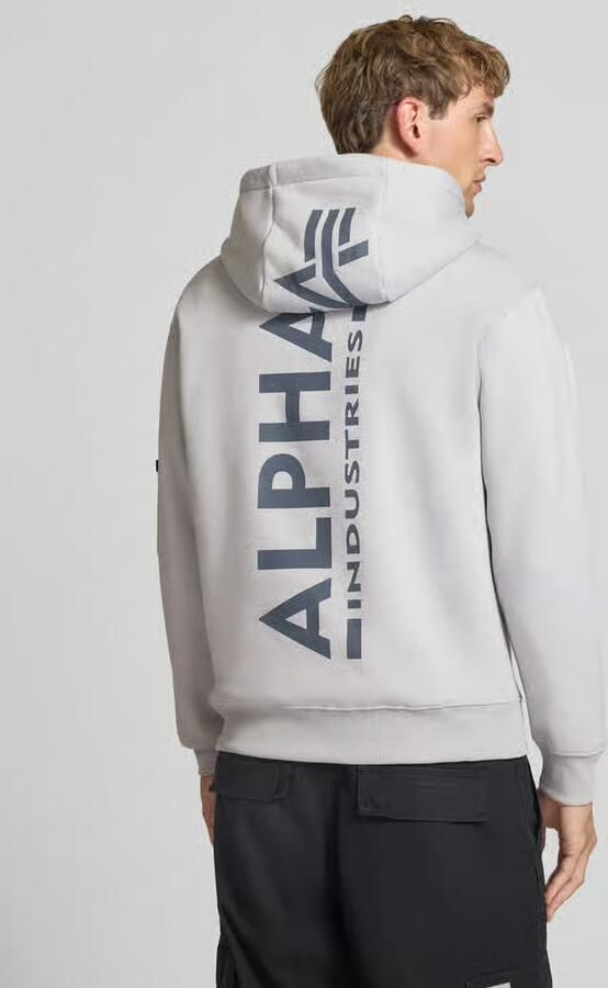 Alpha industries Hoodie met labeldetails model 'BACK PRINT HOODY' - Foto 4