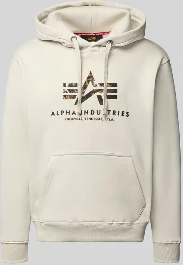 Alpha industries Hoodie met logo en kangoeroezak - Foto 2