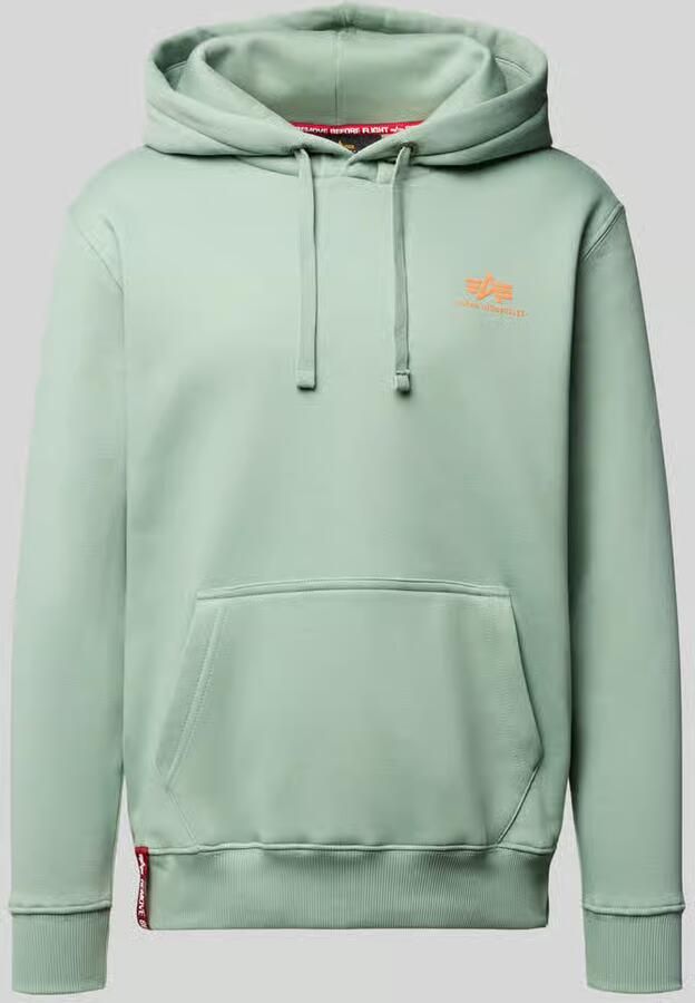 Alpha industries Hoodie met logo en kangoeroezak