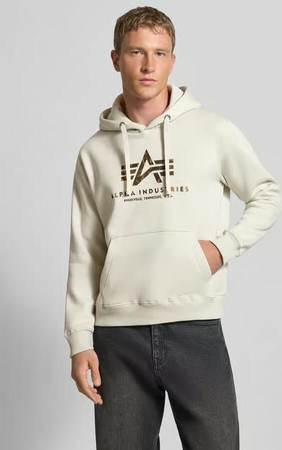 Alpha industries Hoodie met logo en kangoeroezak - Foto 5