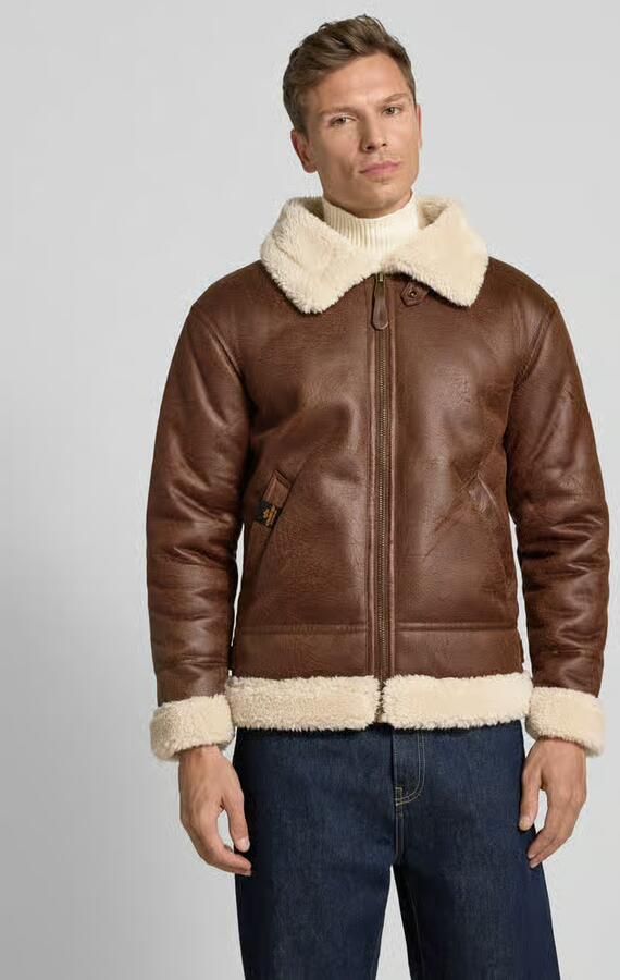 Alpha industries Bomberjack met platte kraag model 'B3' - Foto 4