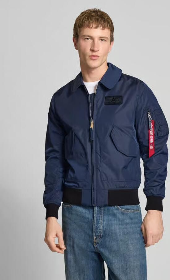 Alpha industries Regular fit bomberjack met Logopatch - Foto 3