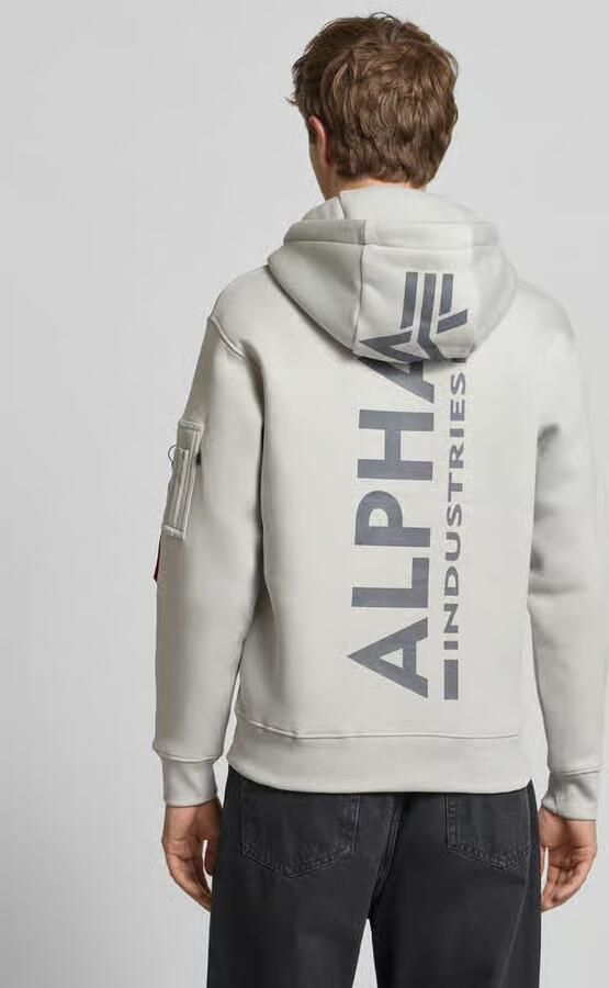 Alpha industries Hoodie met labeldetails model 'BACK PRINT HOODY' - Foto 3