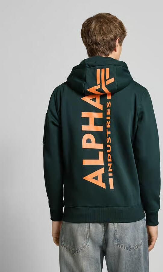 Alpha industries Hoodie met labeldetails model 'BACK PRINT HOODY' - Foto 3