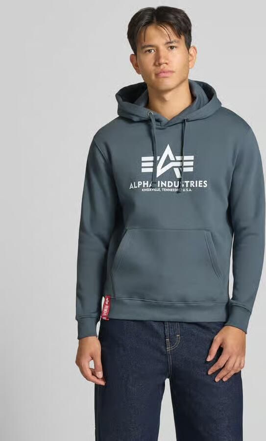 Alpha industries Regular fit hoodie van katoenmix met logoprint - Foto 7