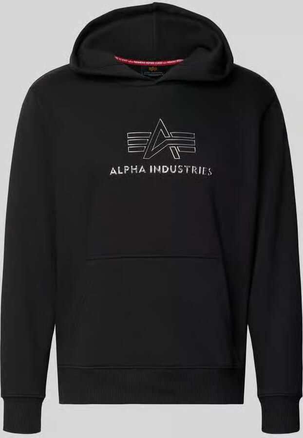 Alpha industries Regular fit hoodie van puur katoen met labeldetail