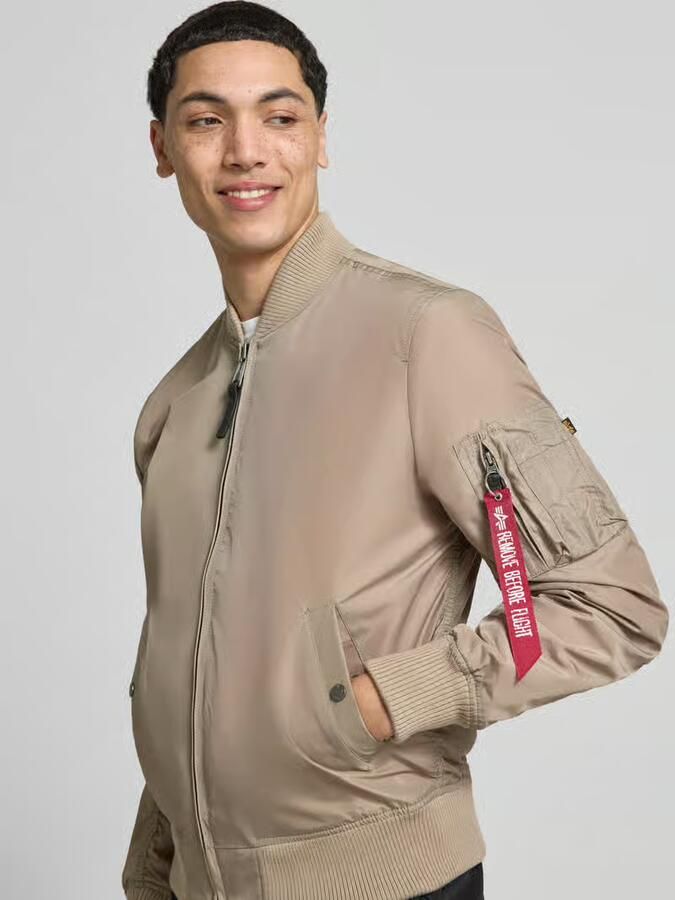 Alpha industries Klassieke Bomberjack met Ritssluiting Beige Heren