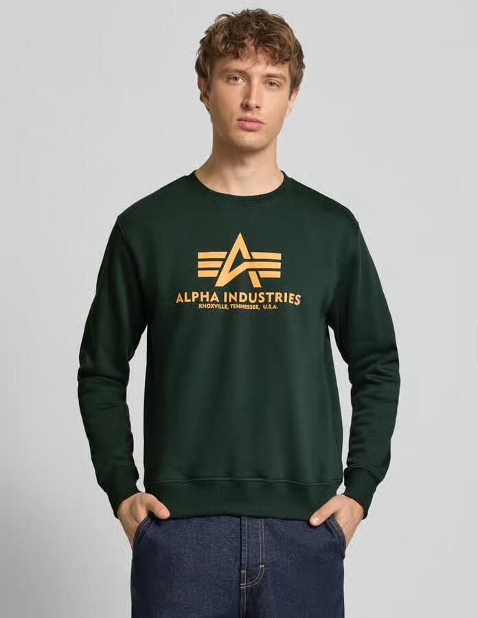 Alpha industries Sweatshirt met logoprint model 'BASIC SWEATER' - Foto 4